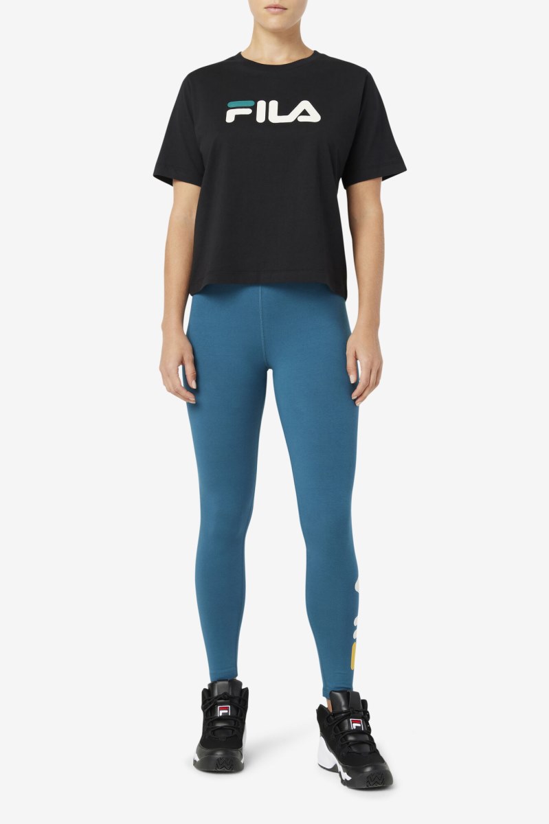 Fila Elora Leggings Dame Blå Koral | 452-TUDNEF