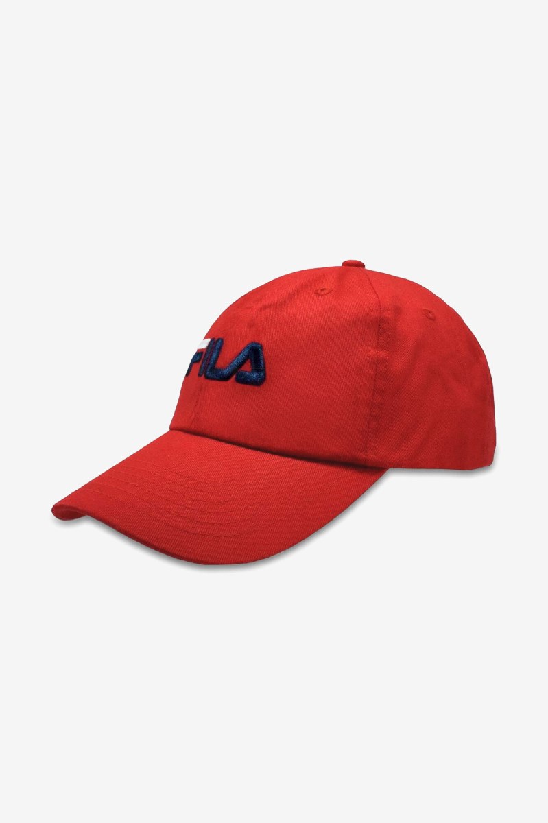 Fila Embroidered Logo Baseball Hat Dame Rød | 591-TESUBI