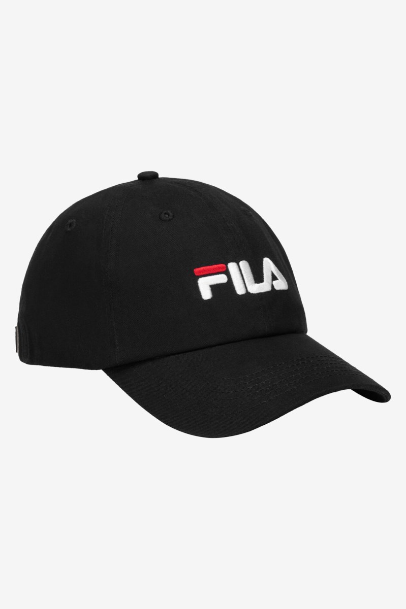 Fila Embroidered Logo Baseball Hat Dame Sort | 714-RGSDIE