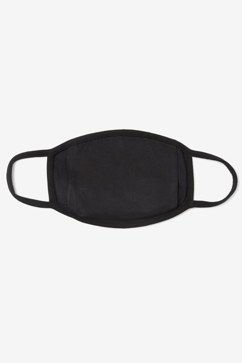 Fila F-box Logo Face Mask In Black Udstyr Herre Sort | 624-IRKUOB