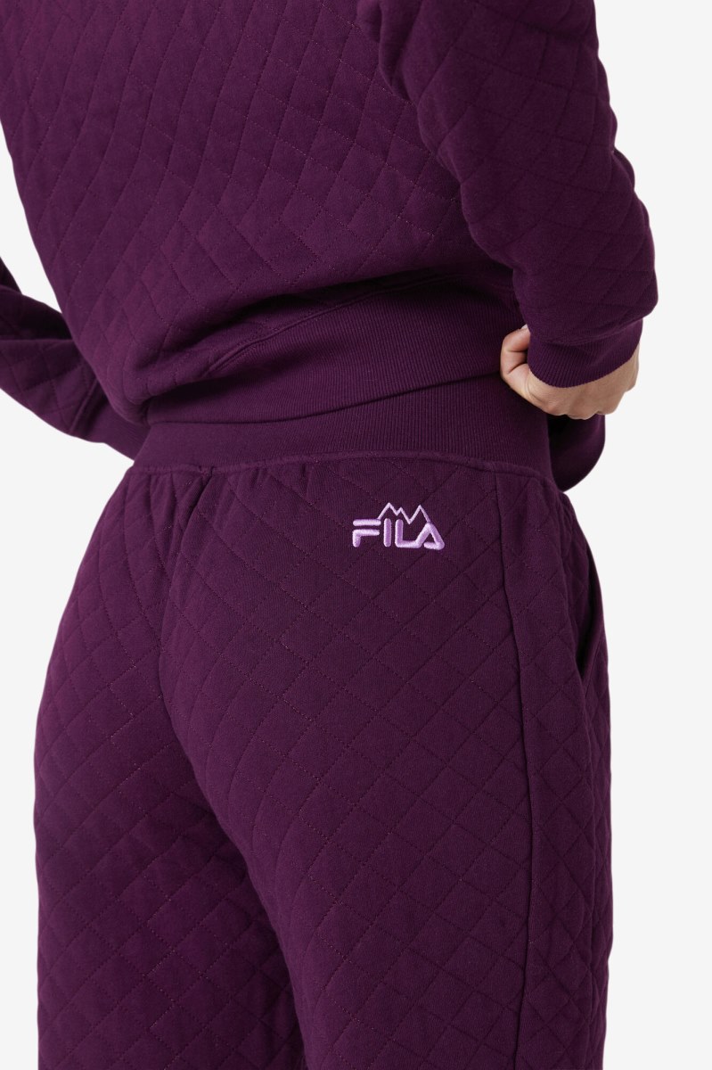 Fila Finley High Rise Quiltet Joggers Dame Flerfarvede | 074-YVJPIW