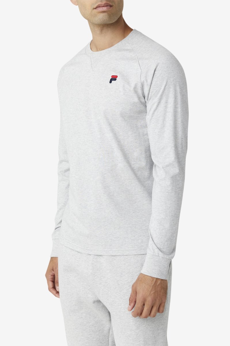 Fila Flynn Tee Long Sleeve Dame Lysegrå | 917-FTCNDX