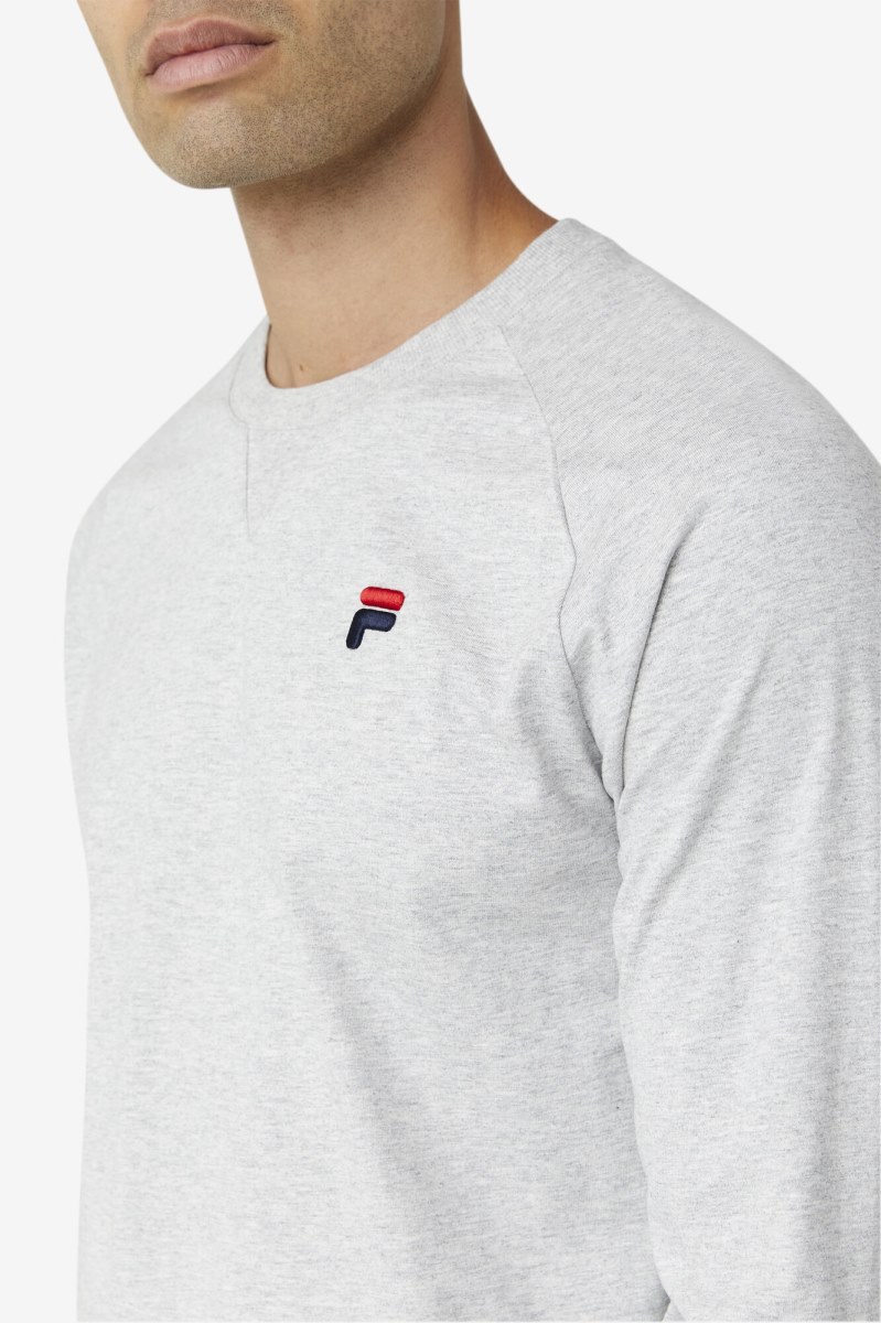 Fila Flynn Tee Long Sleeve Dame Lysegrå | 917-FTCNDX