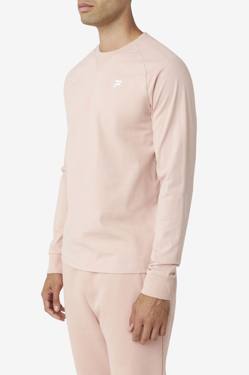 Fila Flynn Tee Long Sleeve Dame Lyserød | 318-ZFBGTA