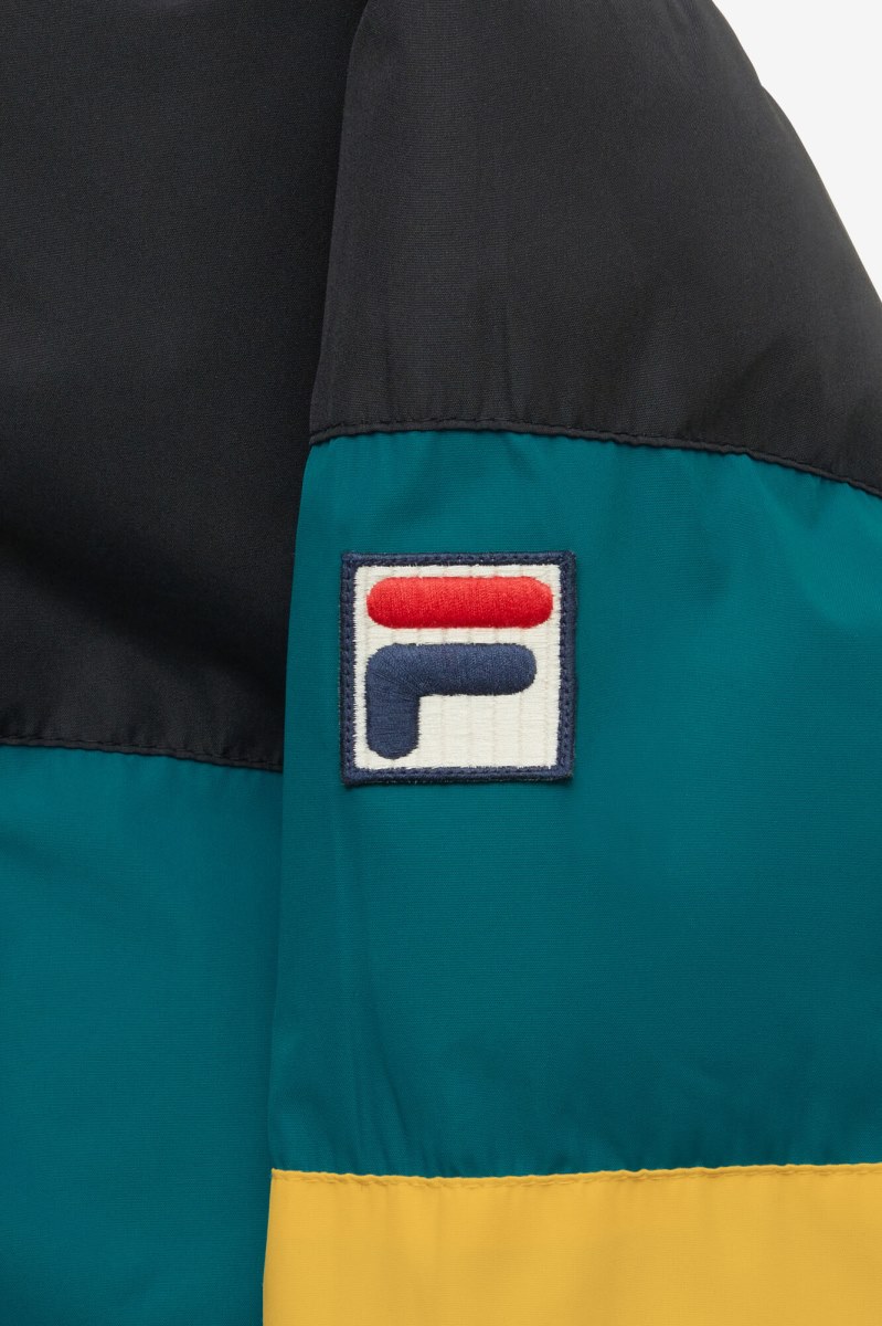 Fila Giovanni Puffa Casual Jakker Herre Sort Blå Guld | 105-EBDJTO