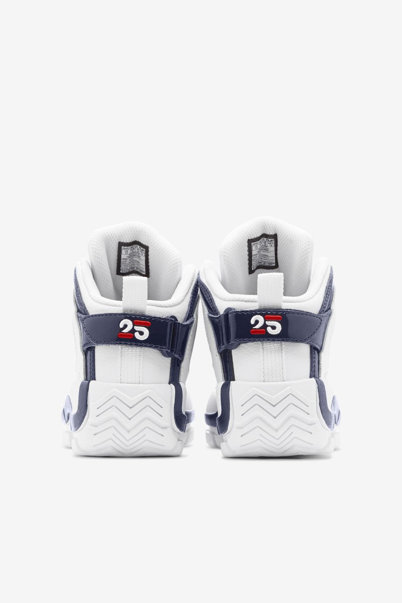 Fila Grant Hill 2 25th Anniversary Edition Støvler Børn Hvide Mørkeblå Rød | 267-HTNVMZ