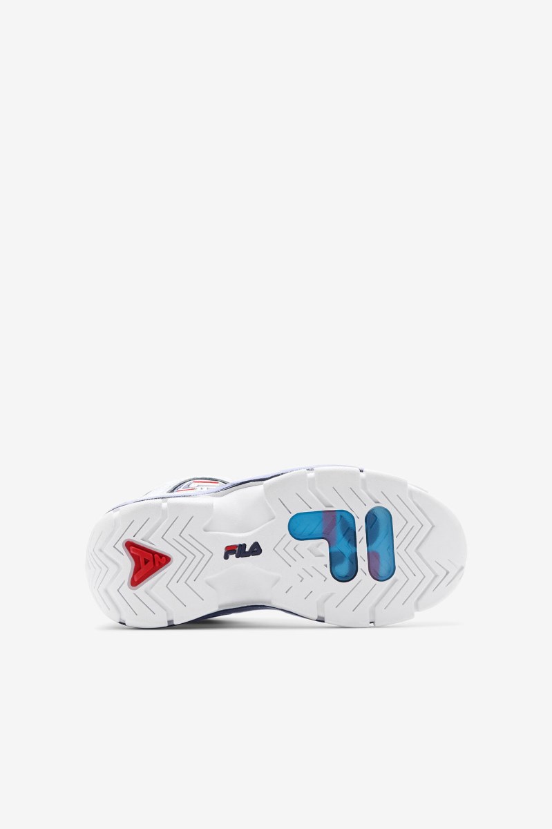 Fila Grant Hill 2 25th Anniversary Edition Store Børn Børn Hvide Mørkeblå Rød | 960-SIBXAH