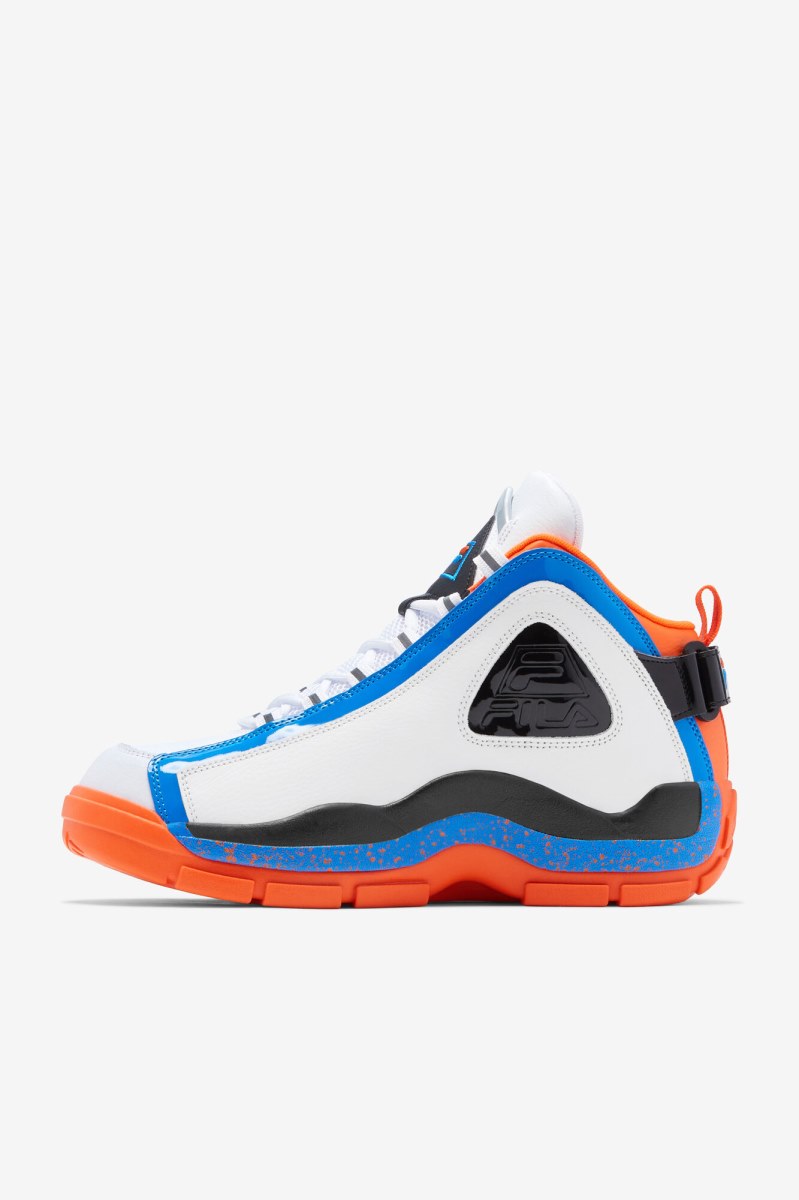 Fila Grant Hill 2 Sneakers Herre Hvide Blå Rød Orange | 419-KSDAYU