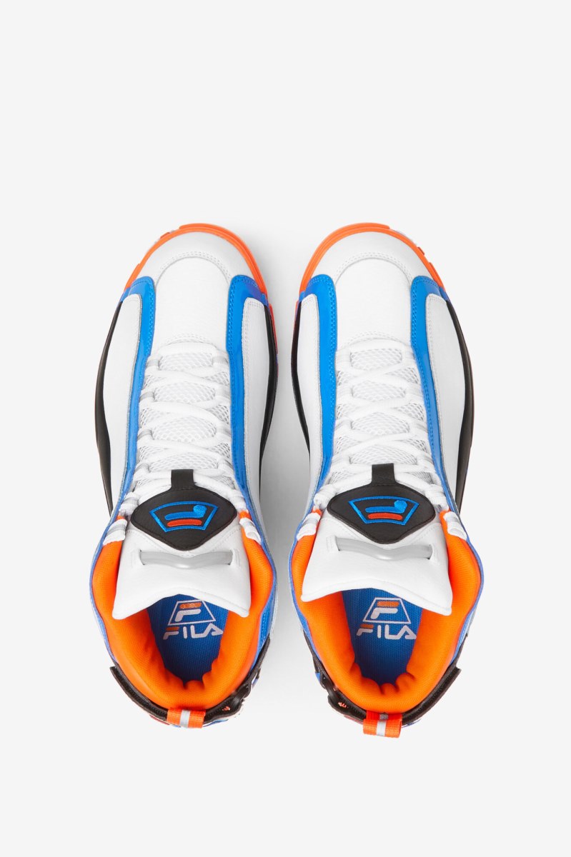 Fila Grant Hill 2 Sneakers Herre Hvide Blå Rød Orange | 419-KSDAYU