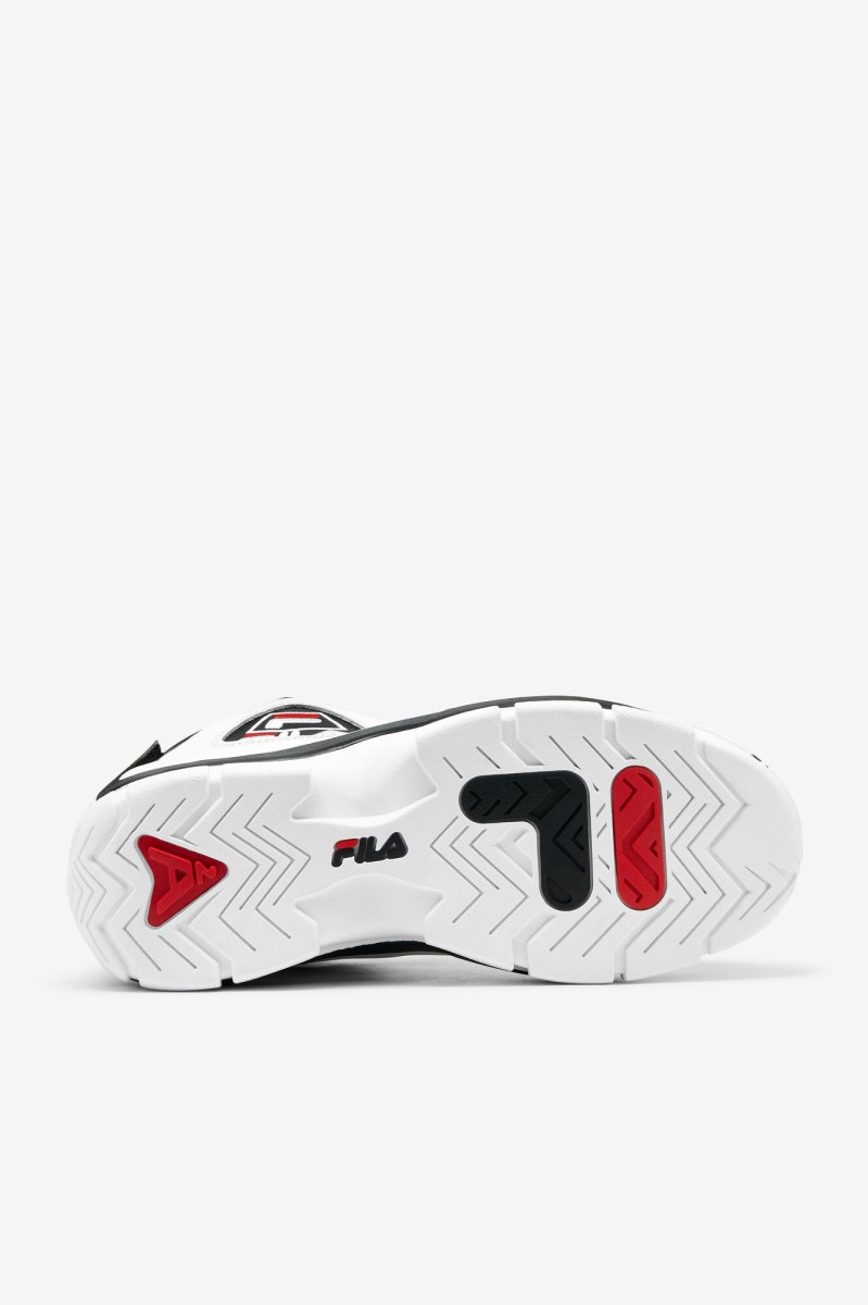 Fila Grant Hill 2 Sneakers Herre Hvide Sort Rød | 940-SMZWRY