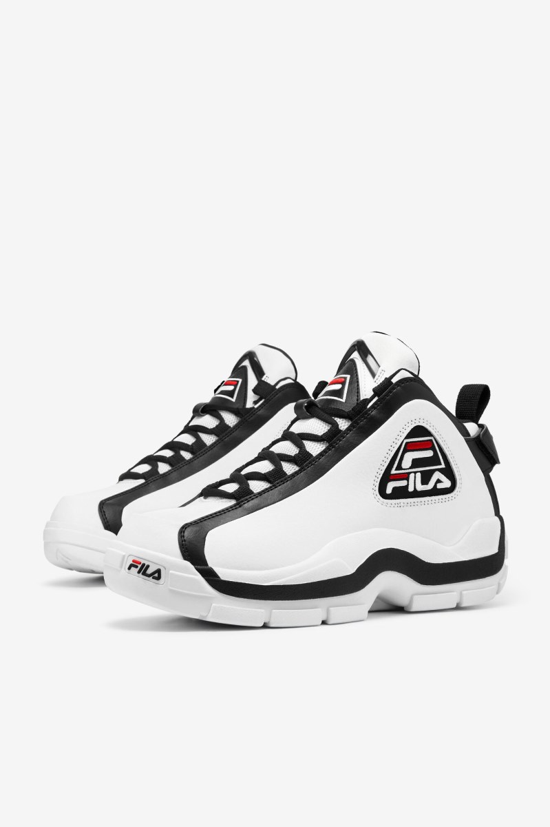 Fila Grant Hill 2 Sneakers Herre Hvide Sort Rød | 940-SMZWRY