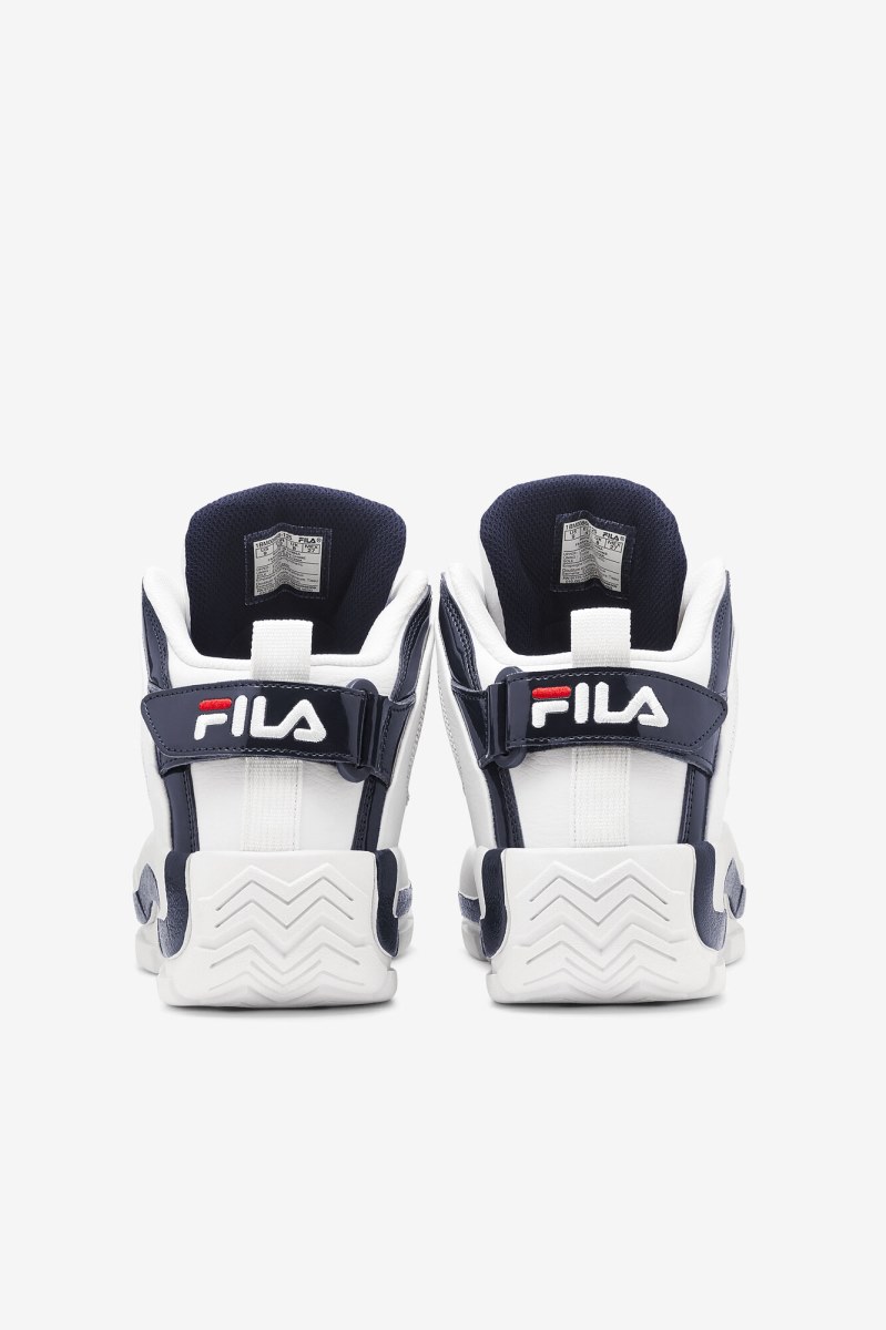 Fila Grant Hill 2 Støvler Herre Hvide Mørkeblå Rød | 618-VHWEJA