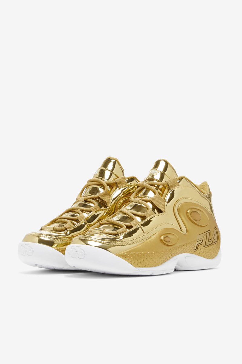 Fila Grant Hill 3 Metallic Støvler Herre Metal Guld Metal Guld Metal Guld | 078-UMIYGE