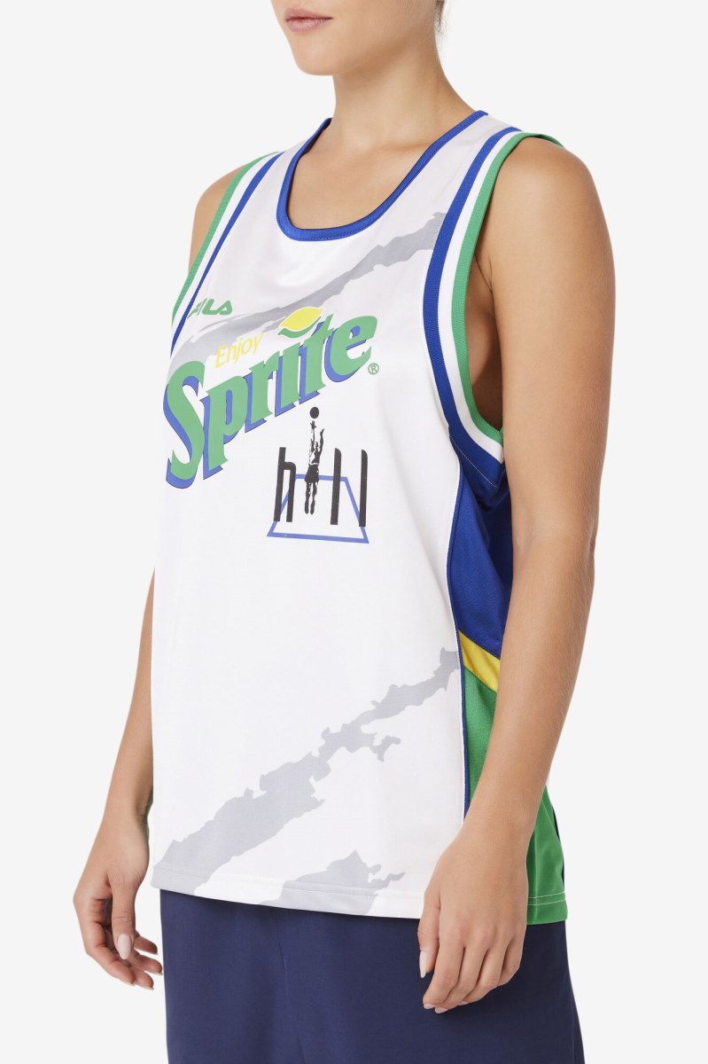 Fila Grant Hill X Sprite Tank Tank Top Herre Hvide Blå | 430-UARMHK