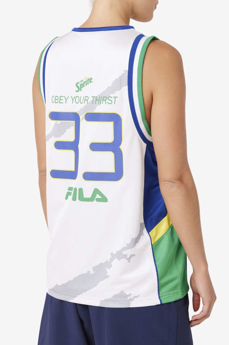 Fila Grant Hill X Sprite Tank Tank Top Herre Hvide Blå | 430-UARMHK