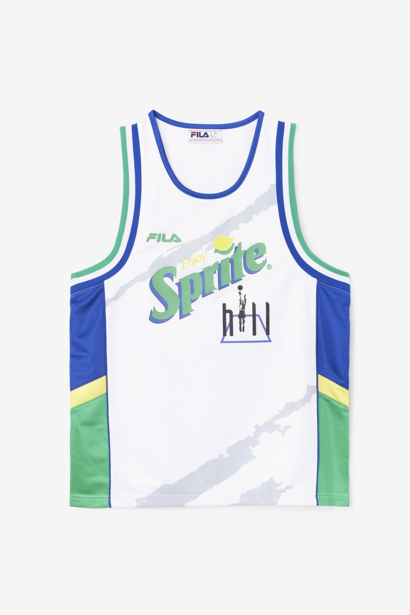 Fila Grant Hill X Sprite Tank Tank Top Herre Hvide Blå | 430-UARMHK