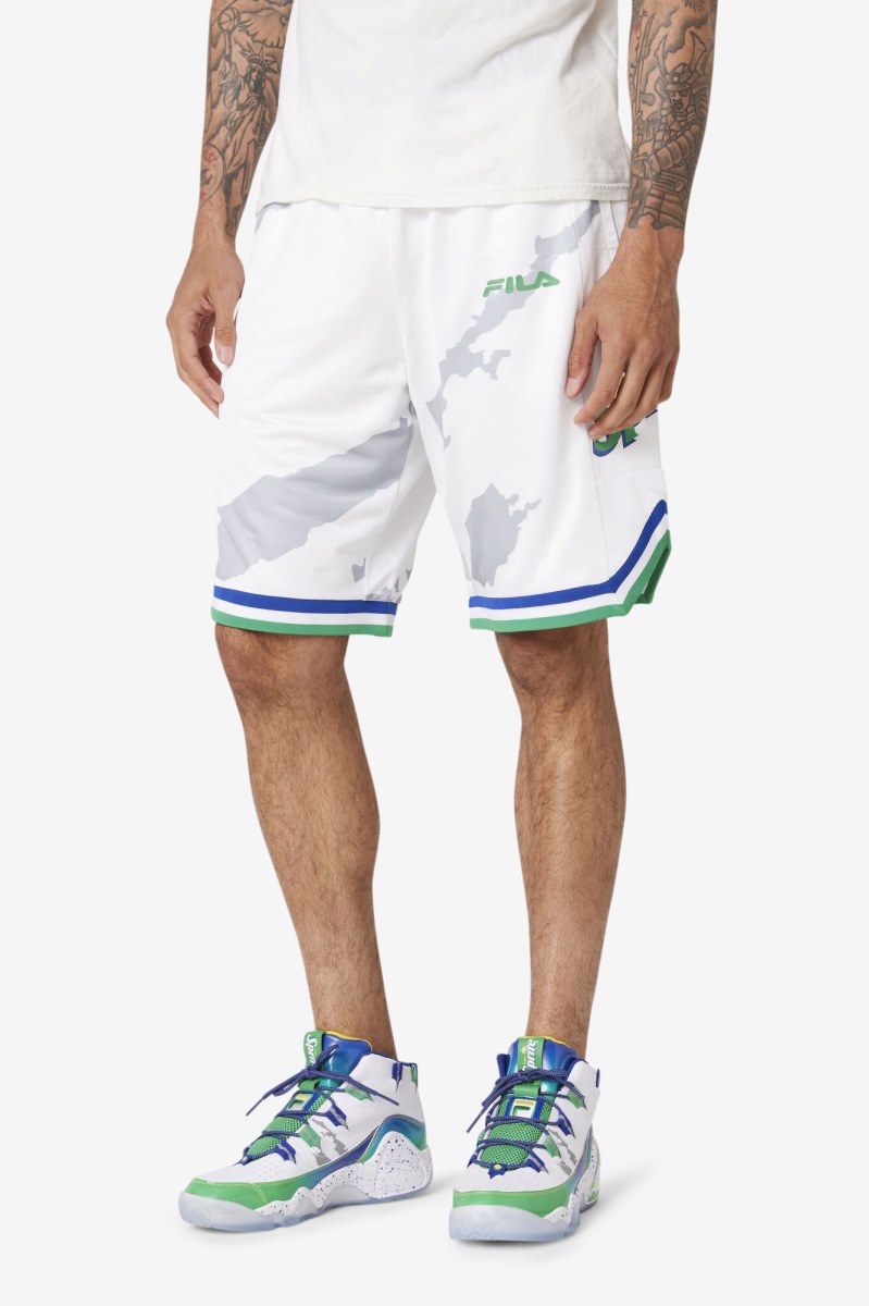 Fila Grant Hill x Sprite Shorts Dame Hvide Blå | 689-BYMGQP