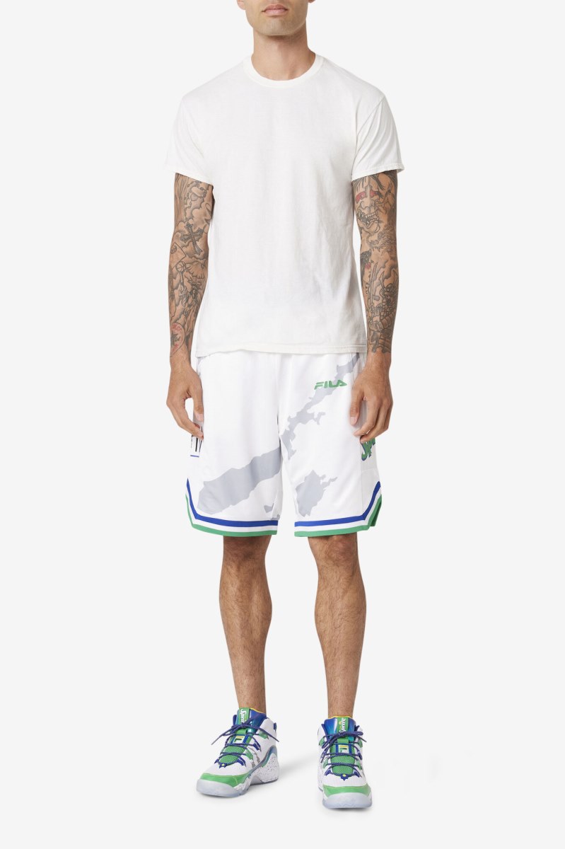 Fila Grant Hill x Sprite Shorts Dame Hvide Blå | 689-BYMGQP