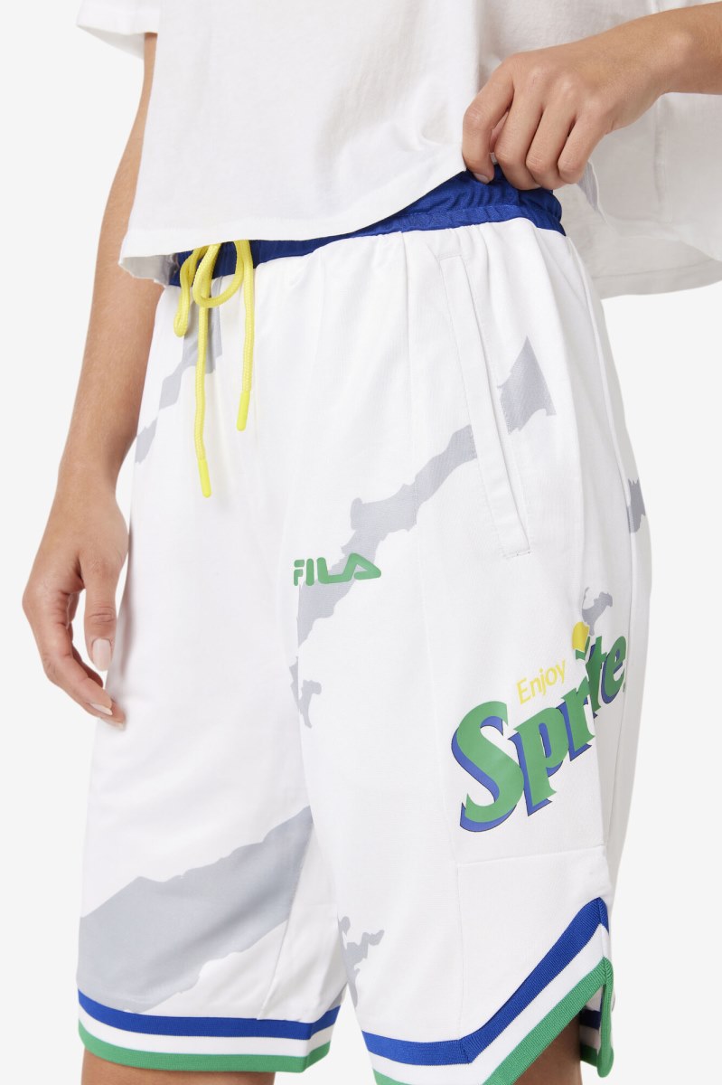 Fila Grant Hill x Sprite Shorts Dame Hvide Blå | 689-BYMGQP