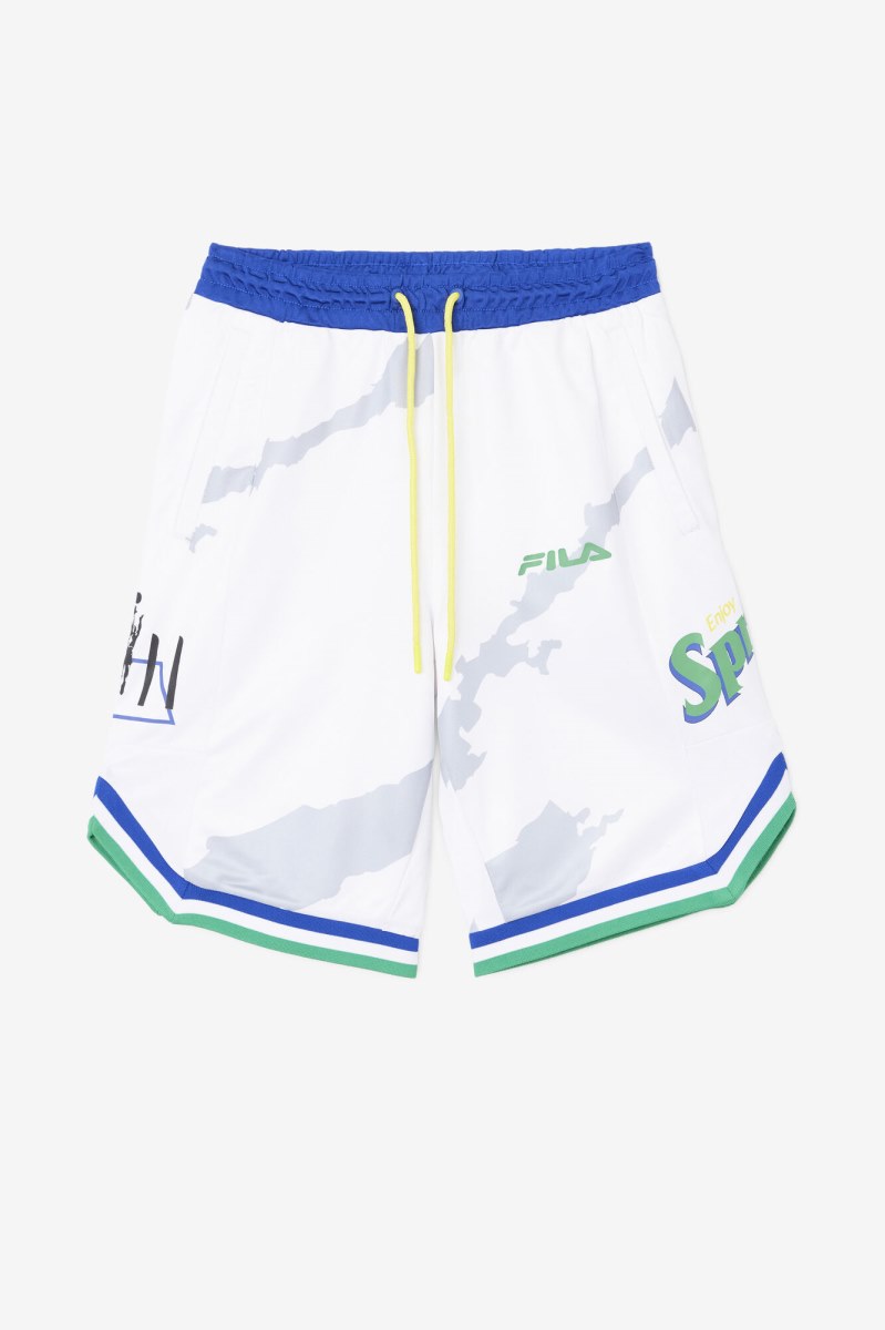 Fila Grant Hill x Sprite Shorts Dame Hvide Blå | 689-BYMGQP