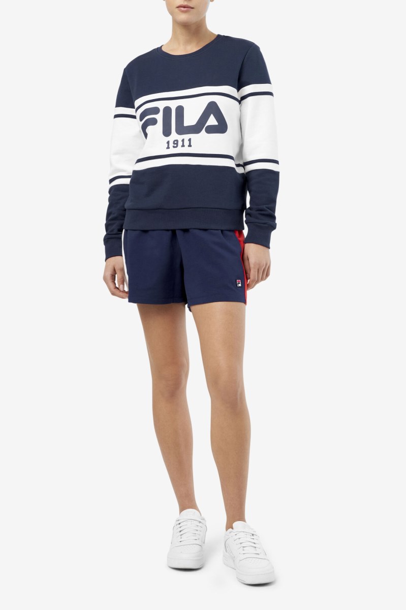 Fila Jayla Crew Sweatshirts Dame Mørkeblå | 769-BFNLQC