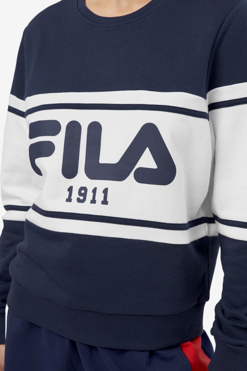 Fila Jayla Crew Sweatshirts Dame Mørkeblå | 769-BFNLQC