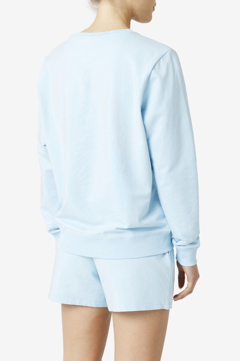 Fila Kaydence Crew Long Sleeve Dame Blå | 248-MQBUYZ