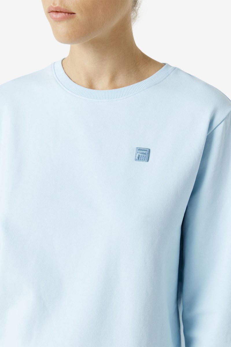 Fila Kaydence Crew Long Sleeve Dame Blå | 248-MQBUYZ