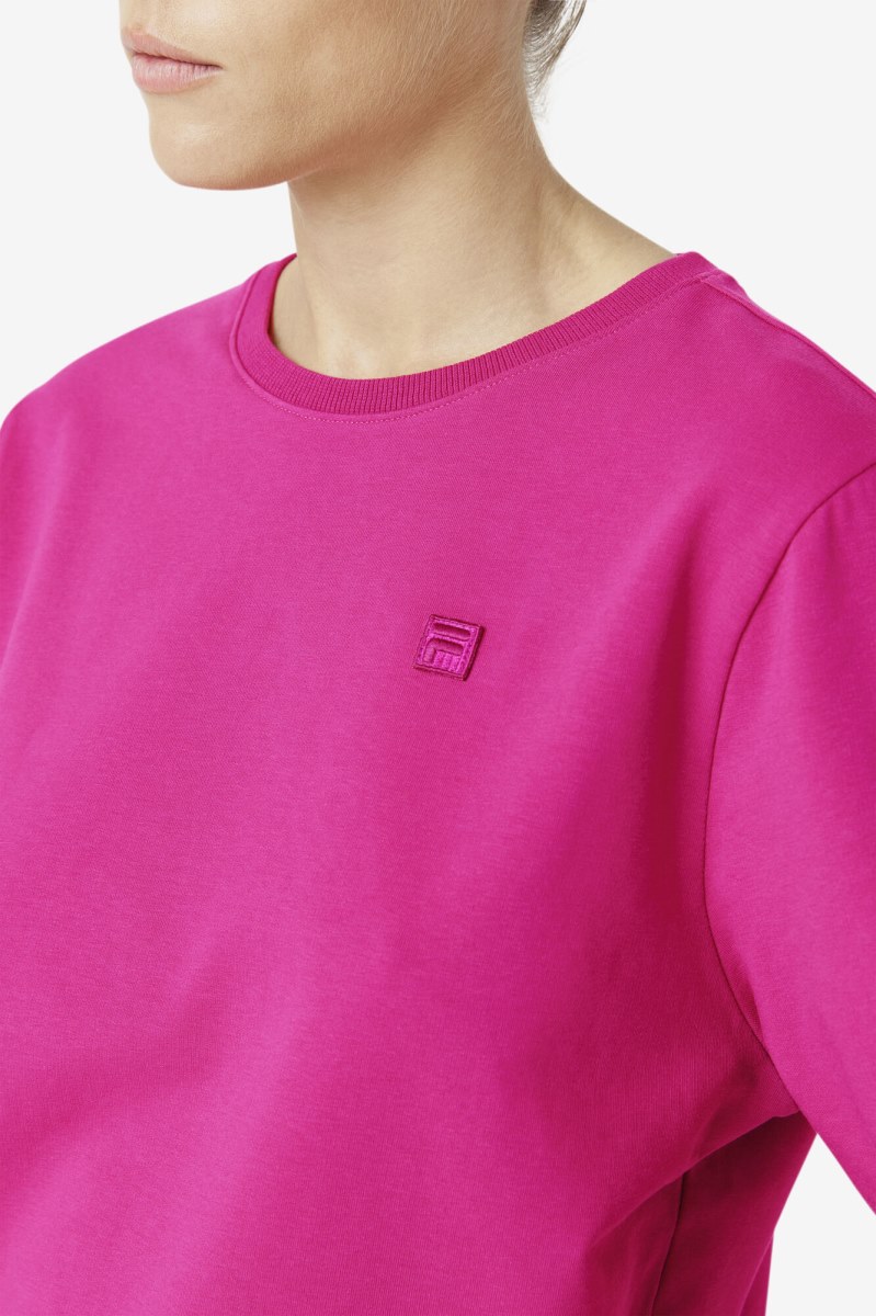 Fila Kaydence Crew Long Sleeve Dame Fuchsia | 952-QMPYTU