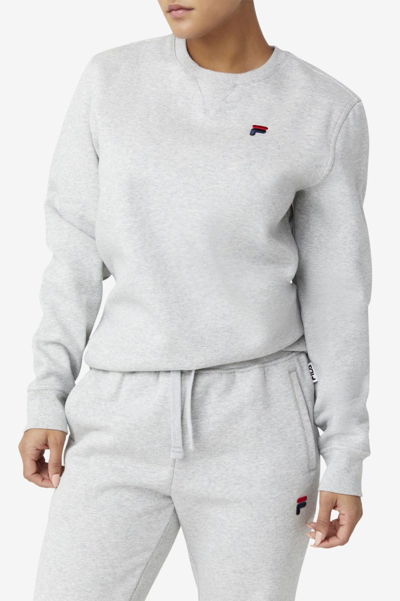 Fila Kieve Sweatshirts Dame Lysegrå | 364-RKYWLC