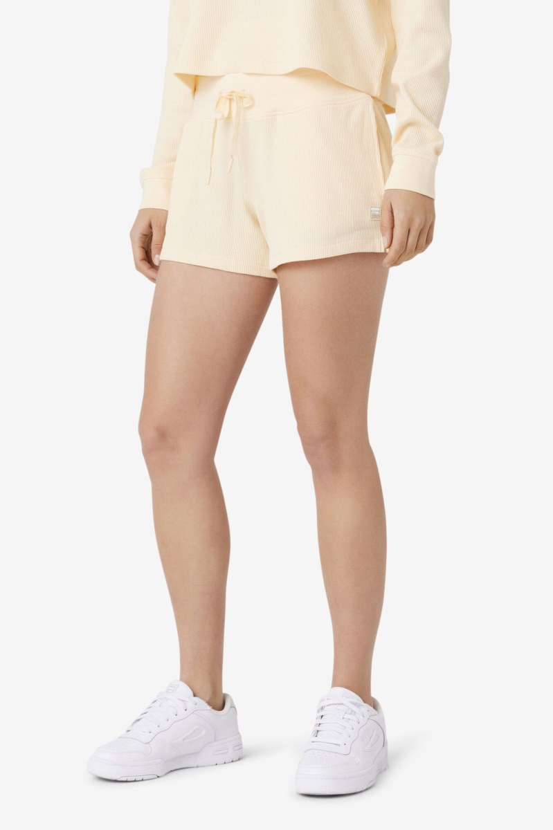 Fila Lina Double Waistband Shorts Dame Koral | 307-GLWUMZ