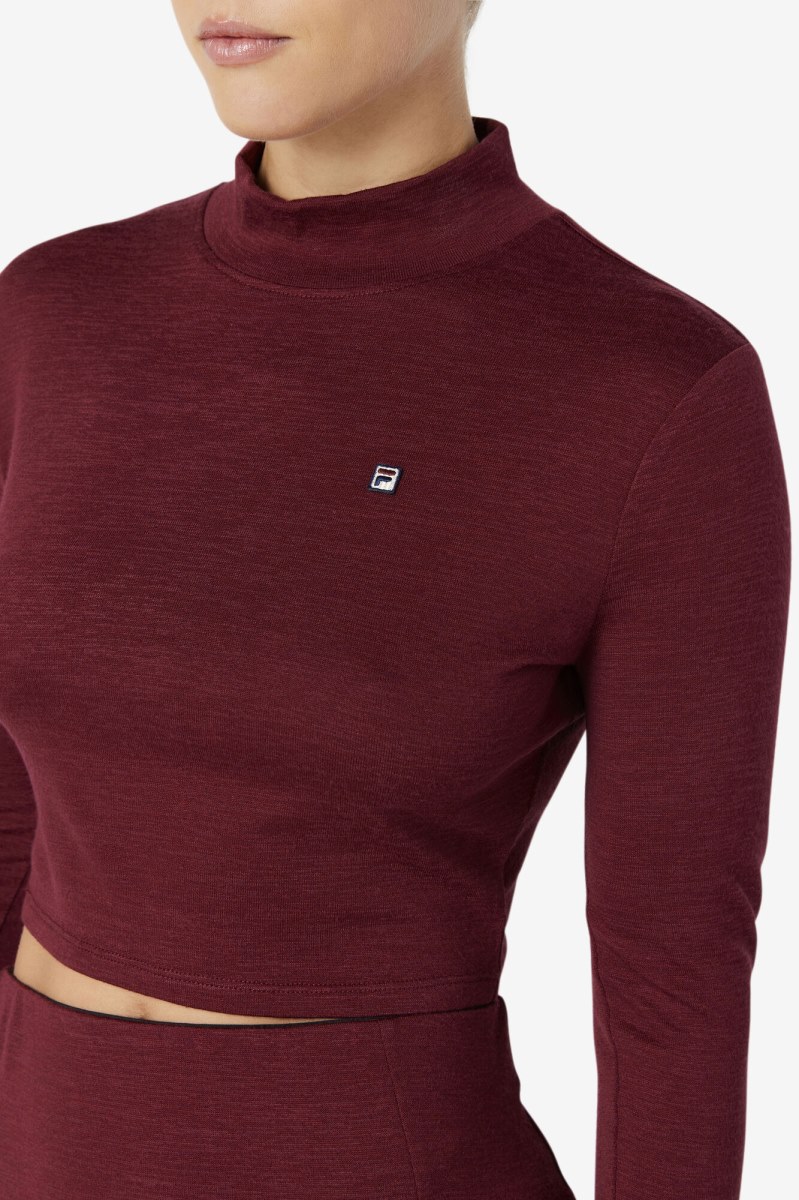 Fila Luise Turtleneck Toppe Dame Brune | 261-TAKIXC