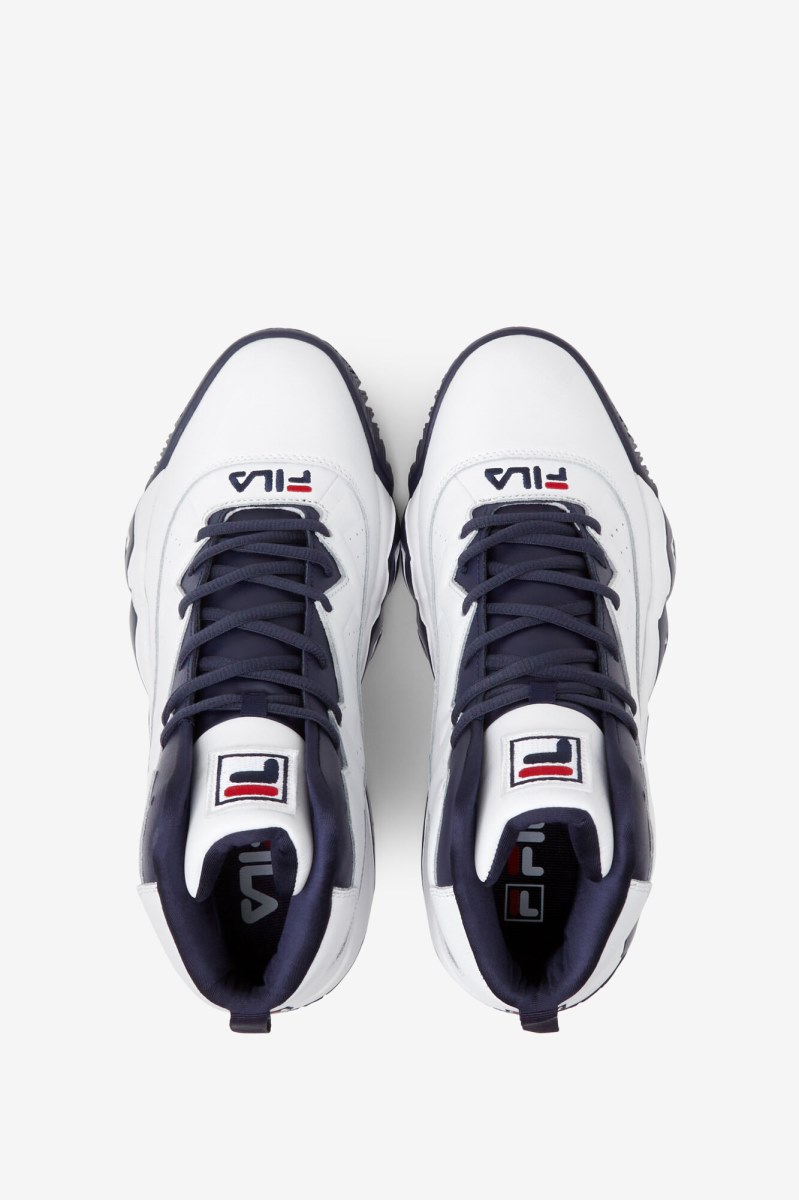 Fila MB Sneakers Herre Hvide Mørkeblå Rød | 154-XKRVZG