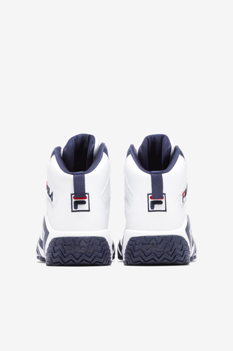 Fila MB Sneakers Herre Hvide Mørkeblå Rød | 154-XKRVZG