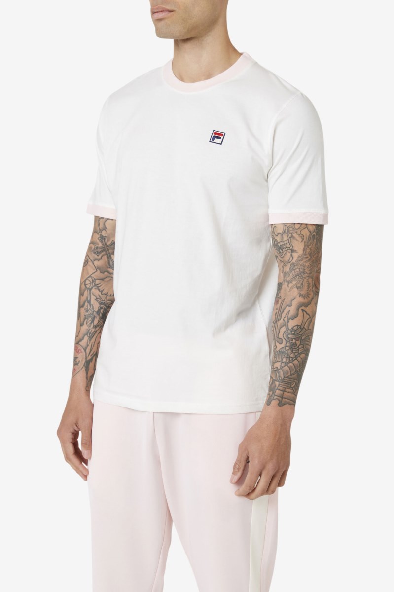 Fila Marconi Ringer Tee T Shirts Herre Lyserød | 051-WJFPHS