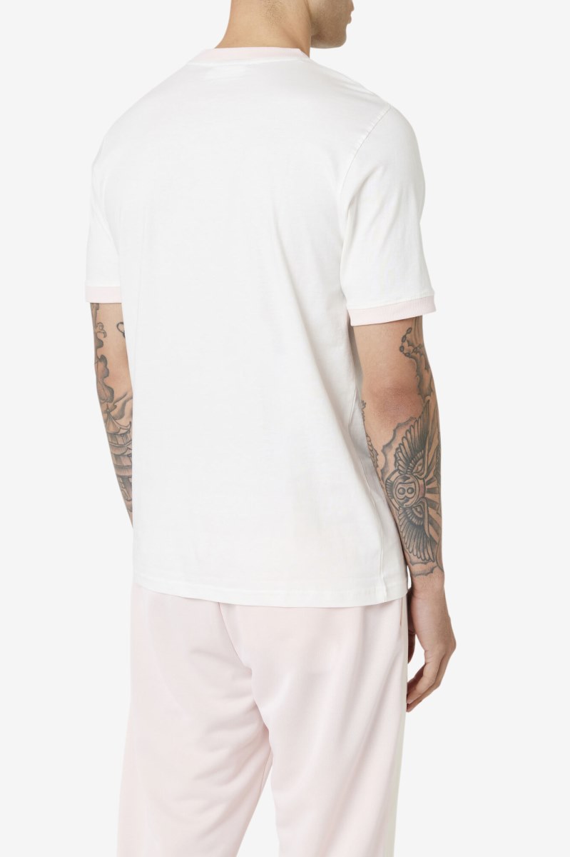 Fila Marconi Ringer Tee T Shirts Herre Lyserød | 051-WJFPHS