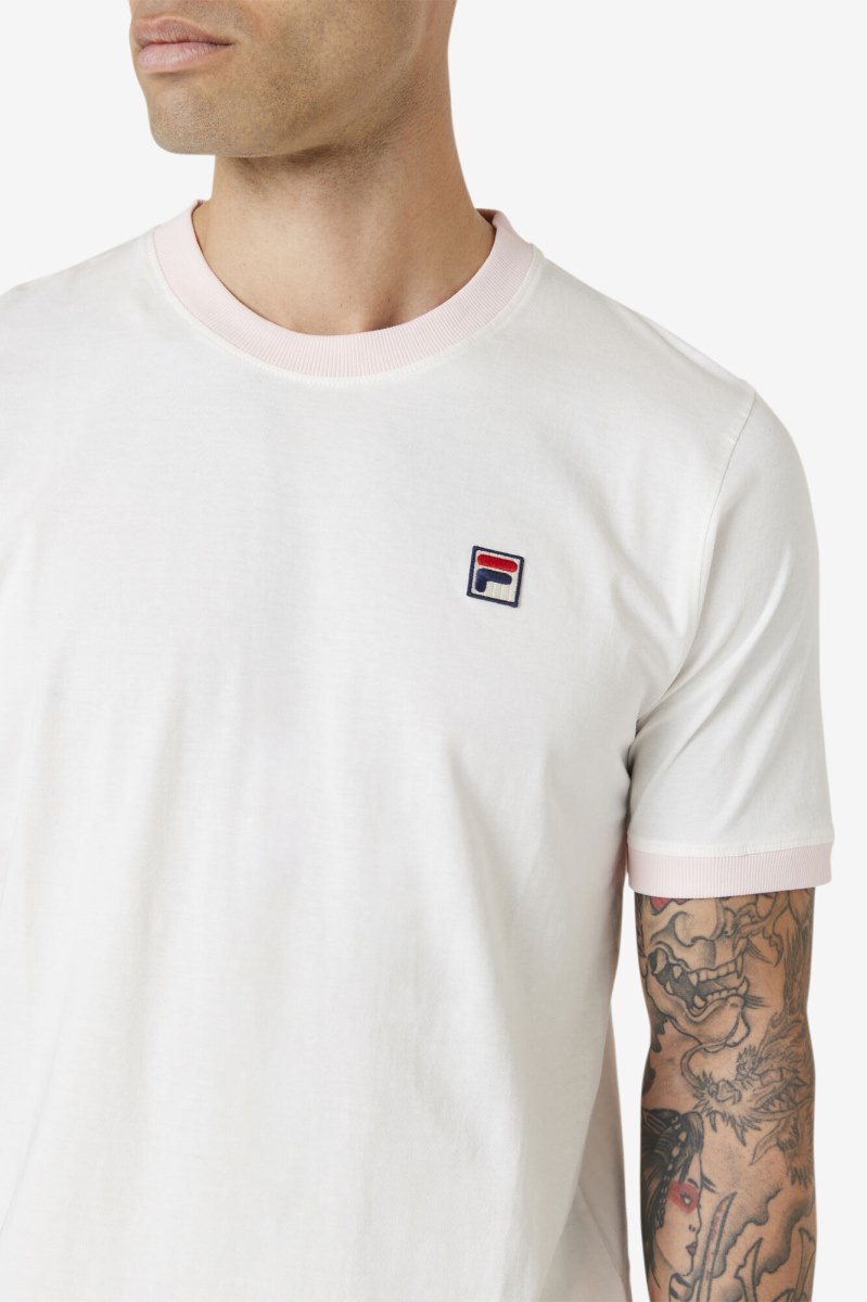 Fila Marconi Ringer Tee T Shirts Herre Lyserød | 051-WJFPHS