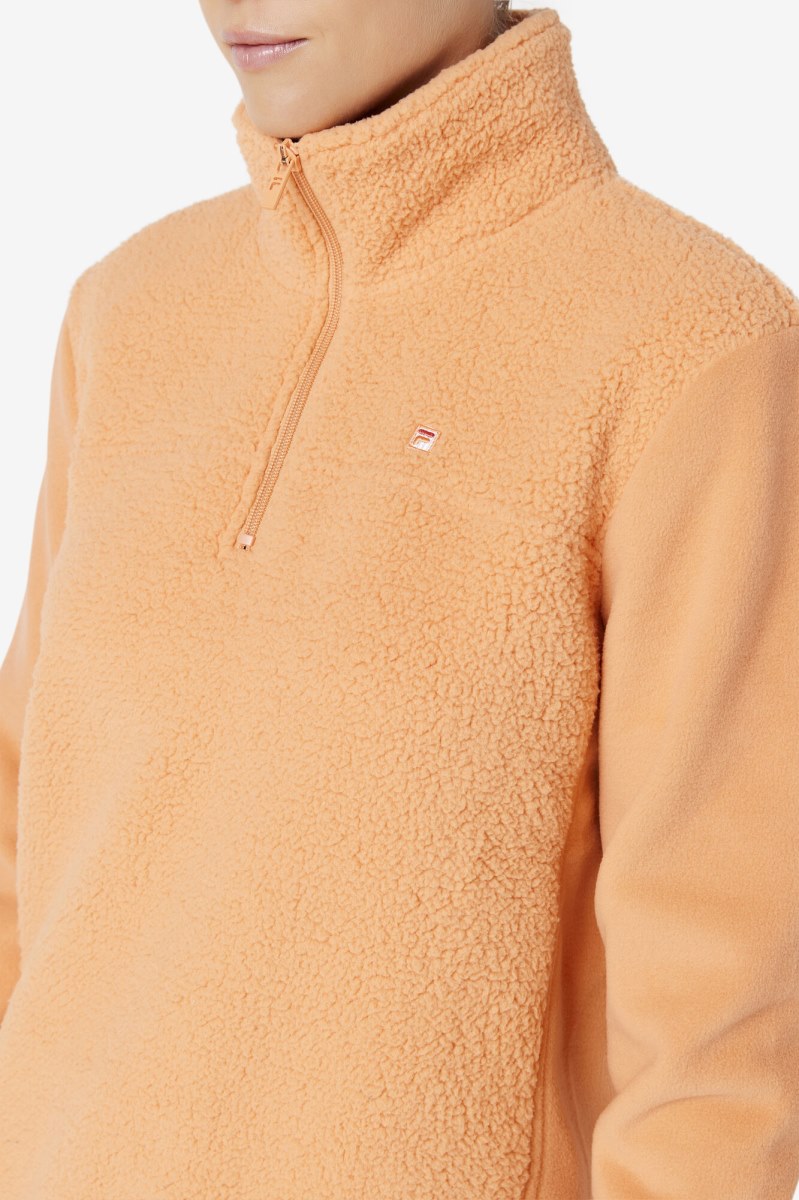 Fila Meadow Quarter Zip Pullover Sweatshirts Dame Orange | 154-OPNXSU