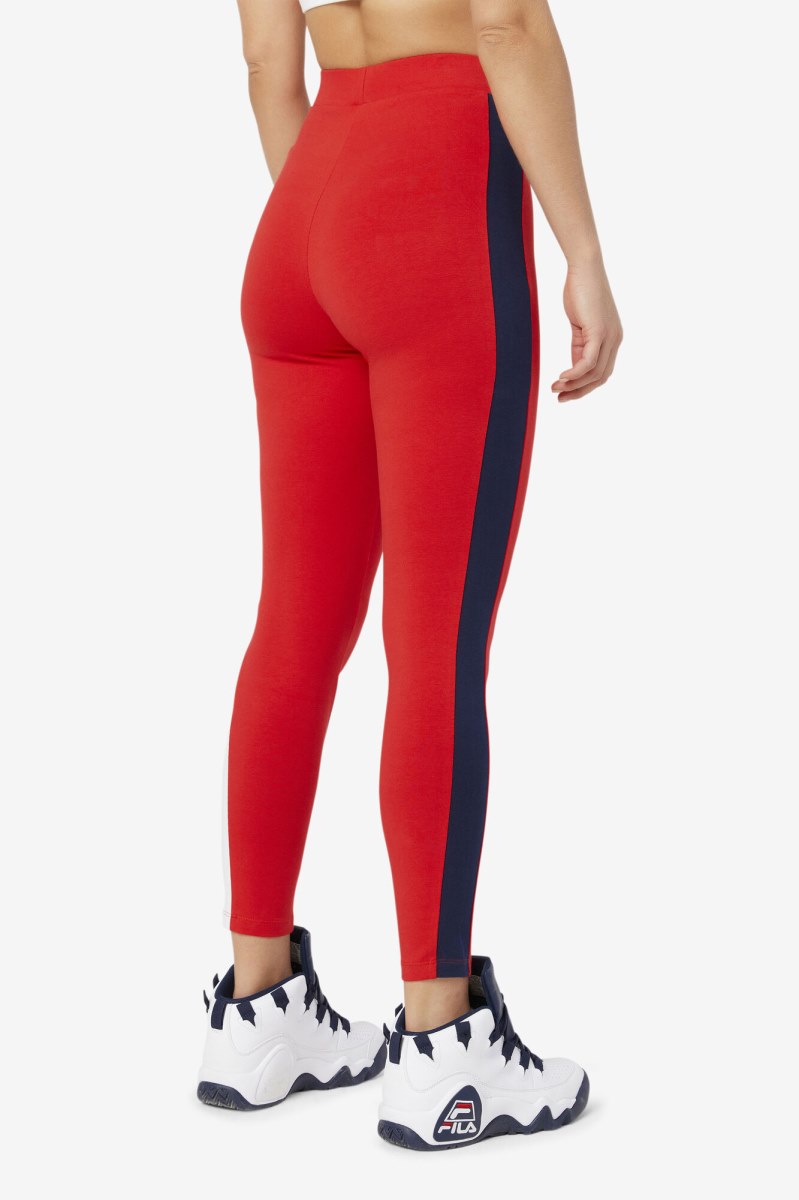 Fila Mercy Leggings Dame Rød | 285-UVZLBJ