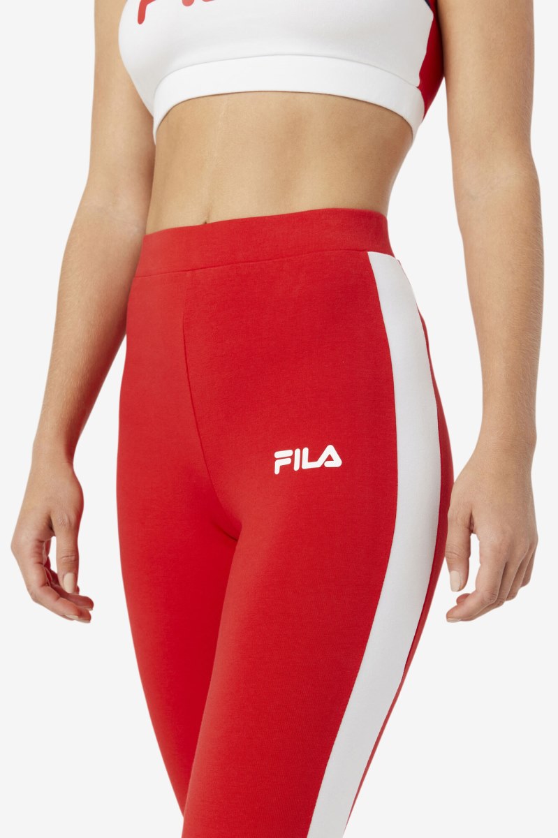 Fila Mercy Leggings Dame Rød | 285-UVZLBJ