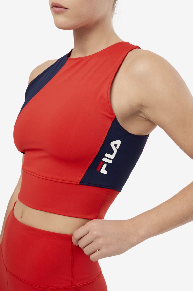 Fila Millie Tank Top Dame Rød | 732-ZMPLAB