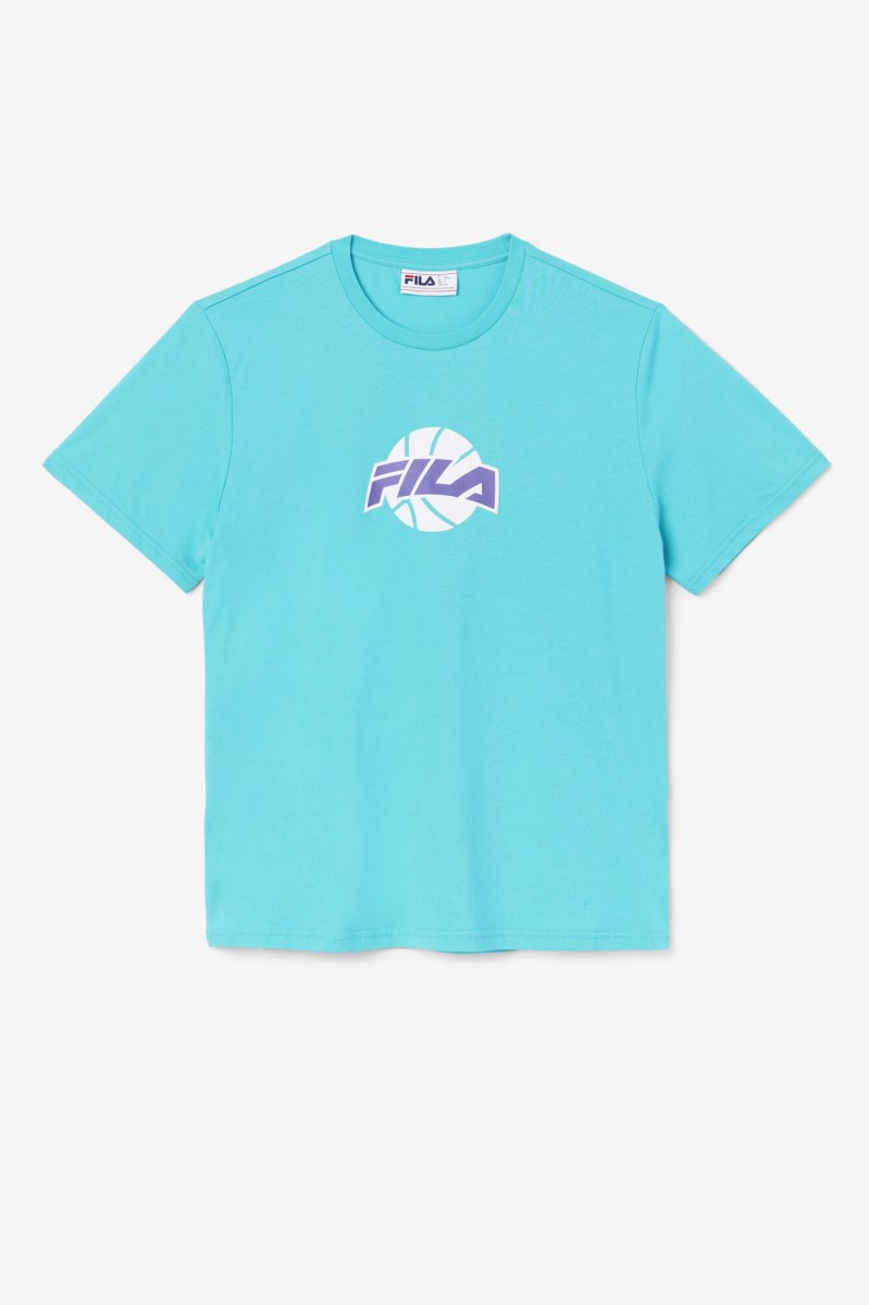 Fila Nomi Tee T Shirts Herre Hvide Lilla | 593-ZNPEKF