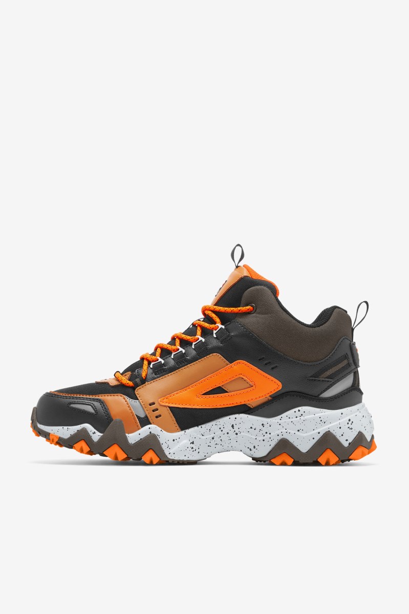 Fila Oakmont Tr Mid Platform shoes Herre Sort Brune Orange | 159-QRFEUY