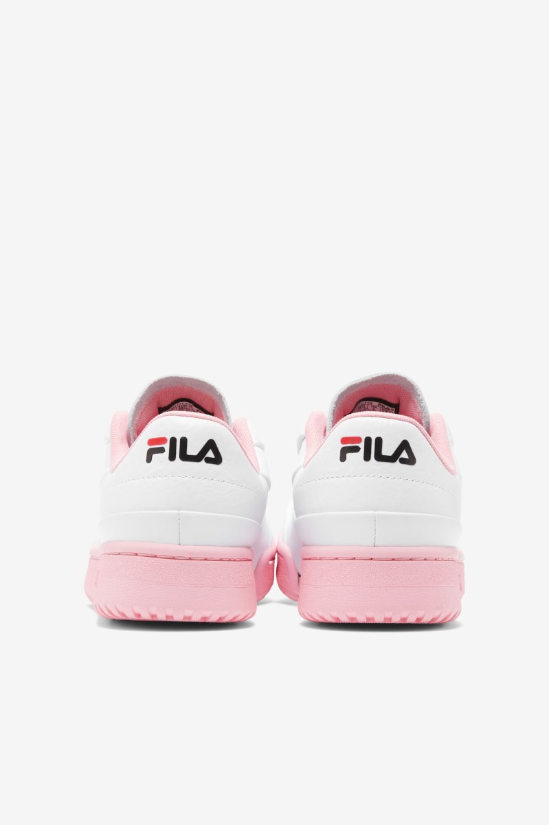 Fila Original Lux X Barneys Sneakers Dame Hvide Koral Lyserød Sort | 129-SNKBRC