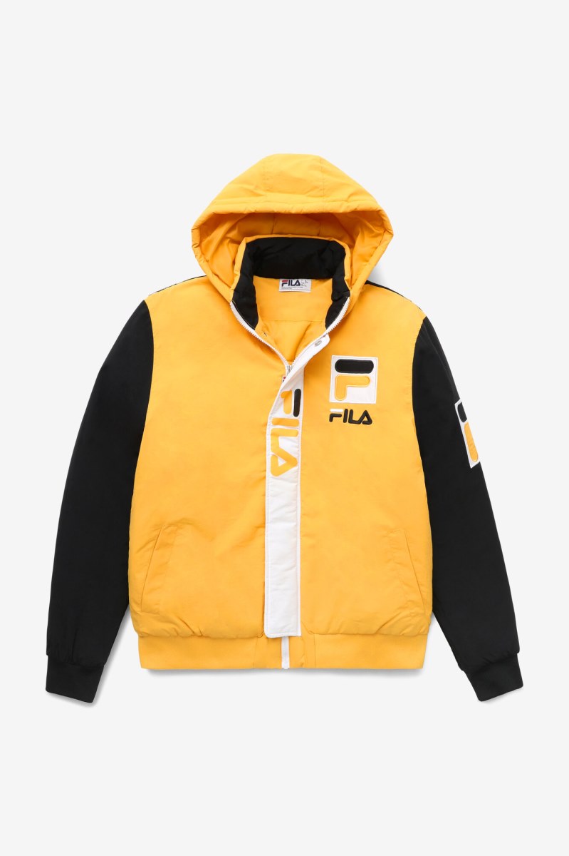 Fila P1 Fila Tech Casual Jakker Herre Gul Sort Hvide | 903-BPOIRC