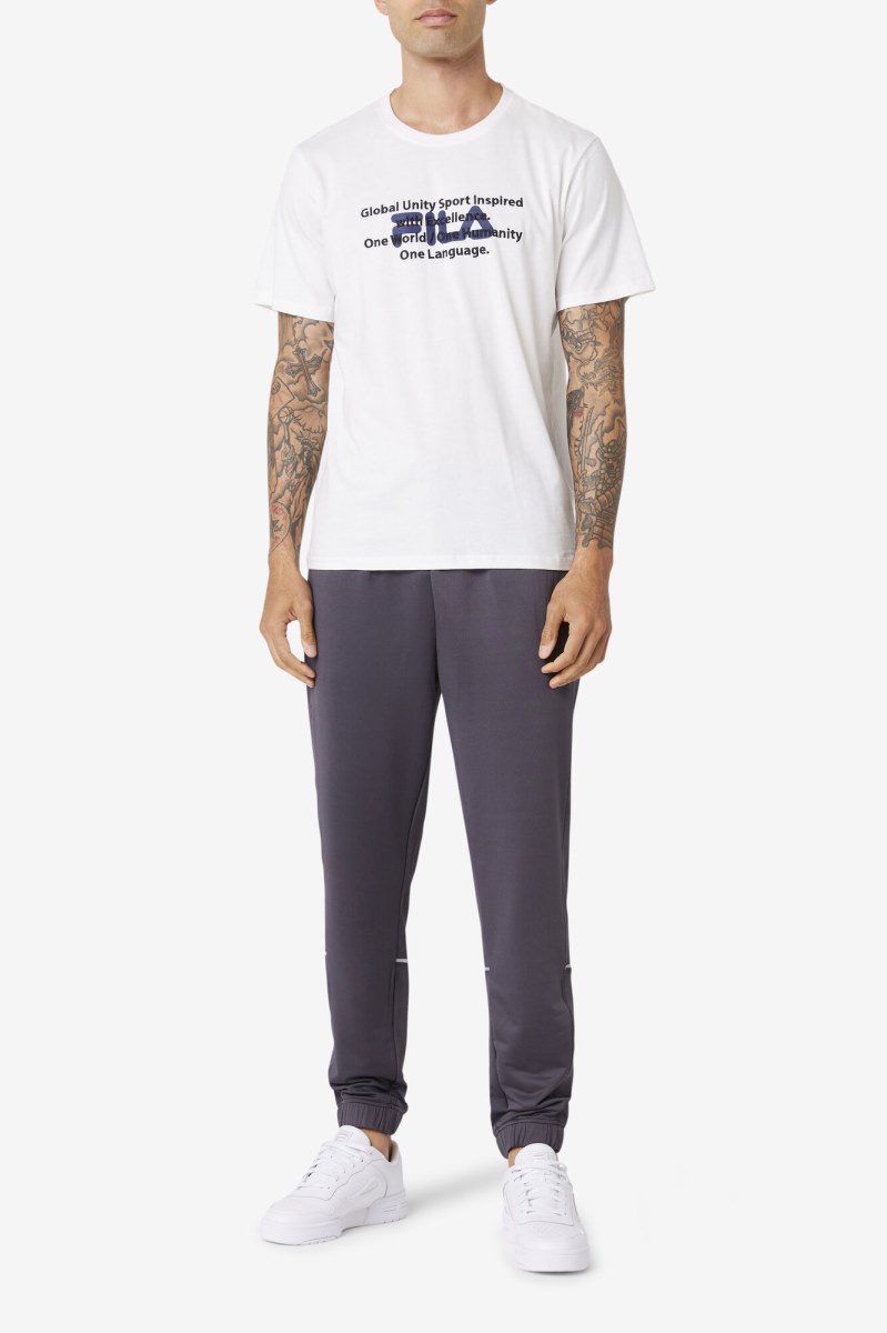 Fila Pepacton Tee T Shirts Herre Hvide | 364-ZBONIU