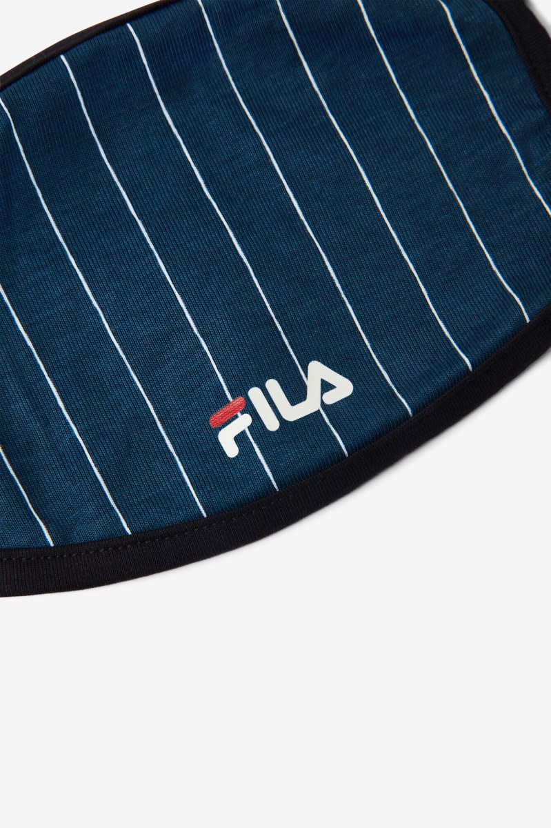 Fila Pin Stripe Cloth Face Mask Udstyr Dame Mørkeblå | 104-XTZVUG