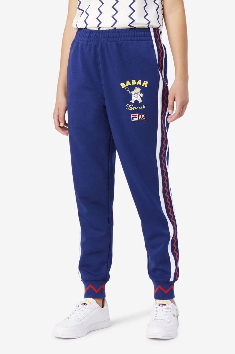 Fila RB Babar Evertt Joggers Dame Blå Hvide | 169-XJOHSV