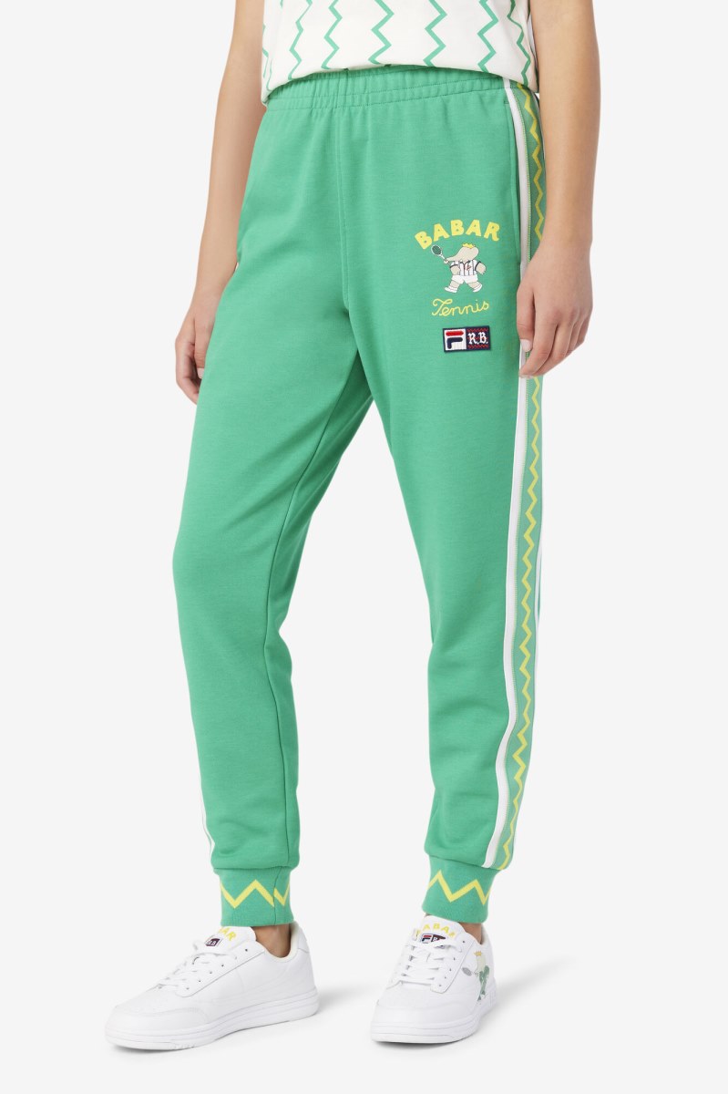 Fila RB Babar Evertt Joggers Dame Dyb Mintgrønne Hvide | 943-ZAIFYX