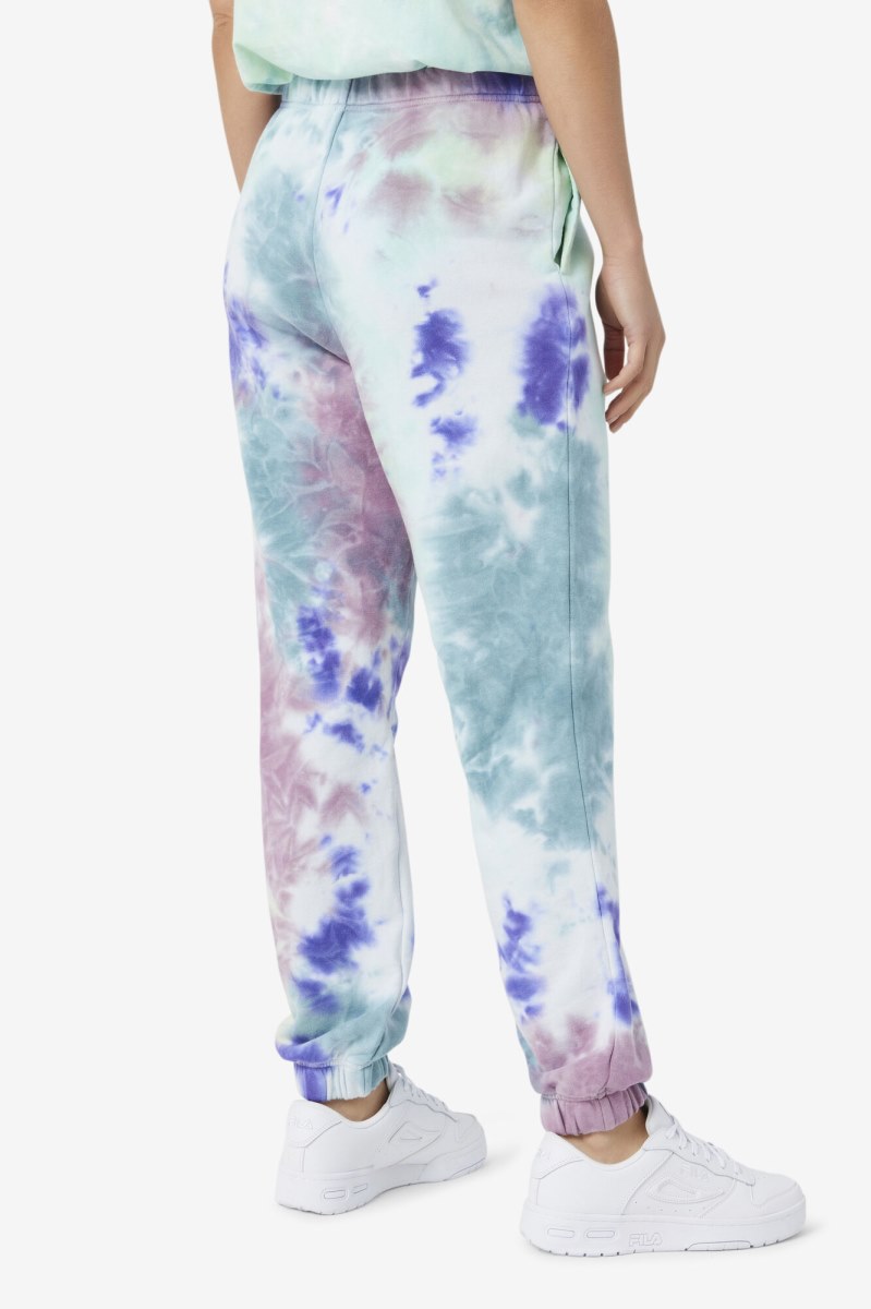 Fila Raleigh Tie Dye Joggers Dame Blå | 864-SYACQL